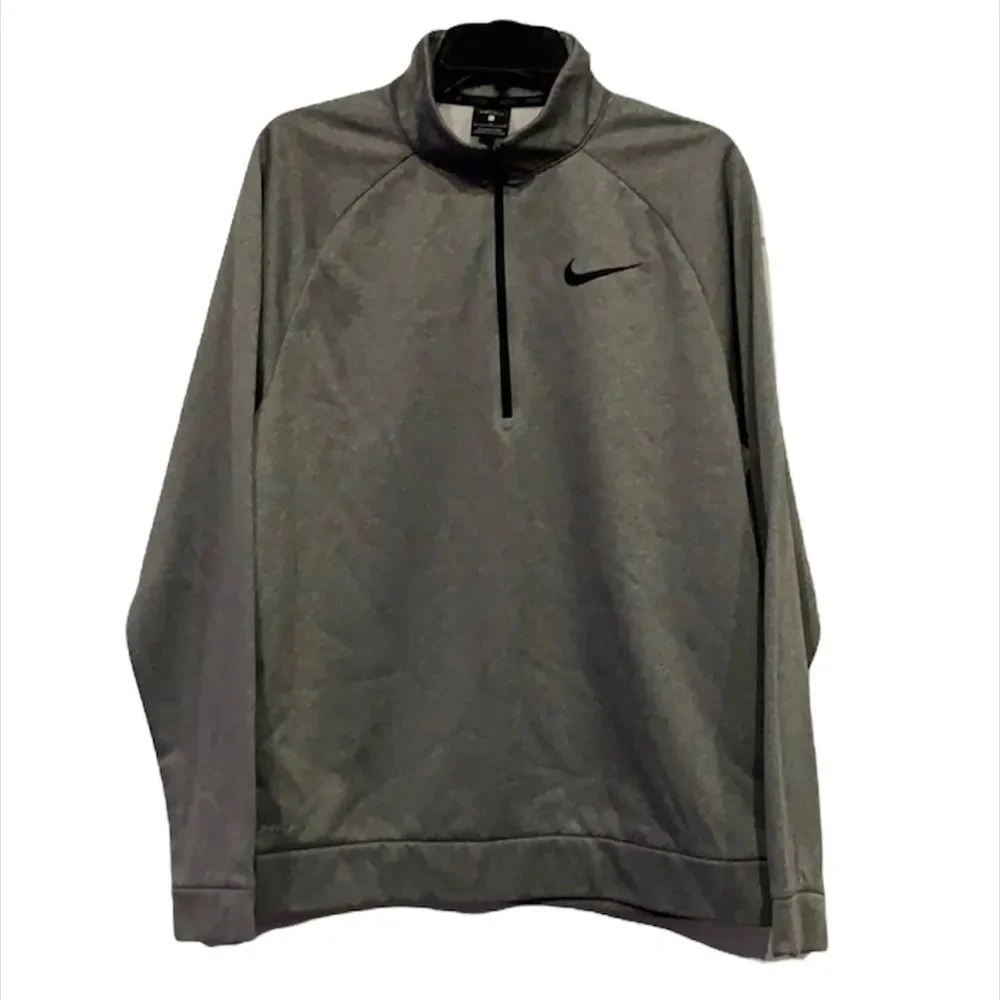 NIKE Men’s Dri-Fit 1/2 Zip Sweatshirt Gray Large